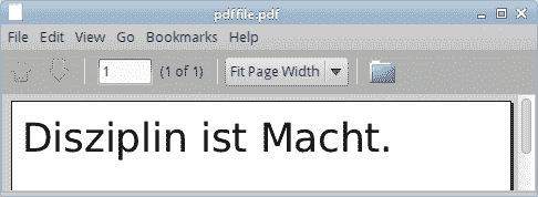 PDF file in Evince