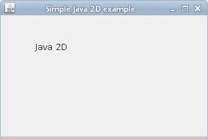 Simple Java 2D example