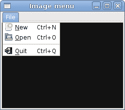 Image menu