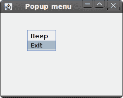 Popup menu`