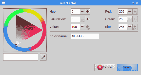 Gtk::ColorSelectionDialog