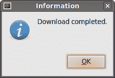 Information message dialog