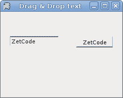 Drag & drop of text