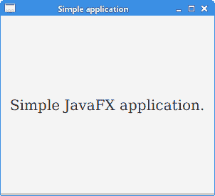 First JavaFX application