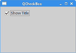 QCheckBox
