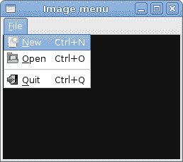 Image menu