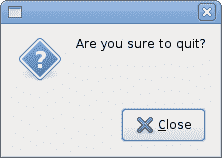 Question message dialog