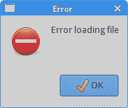 Error message dialog