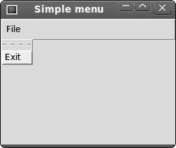 Simple menu