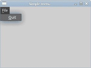 Simple menu