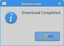 Information message dialog