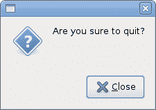 Question message dialog