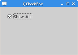QCheckBox