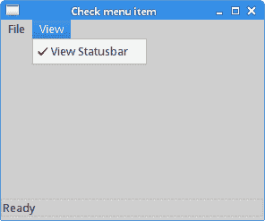 Check menu item
