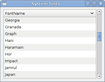 System fonts