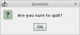 Question message dialog