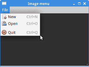 Image menu