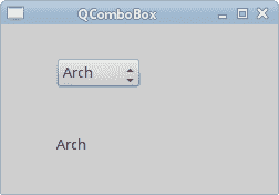 QComboBox widget