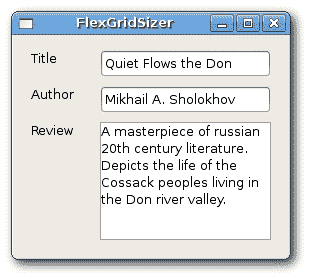 FlexGridSizer
