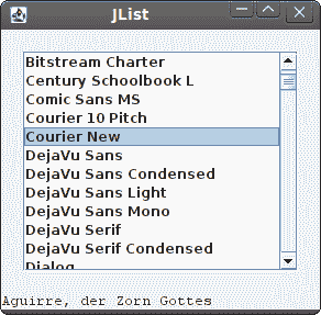 JList component