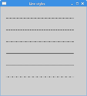 Line styles