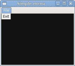 Simple menu