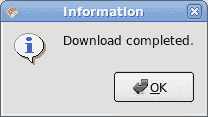 Information message dialog