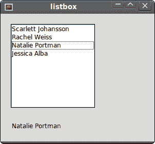 listbox widget