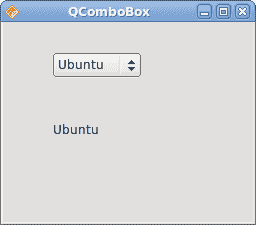 QComboBox widget