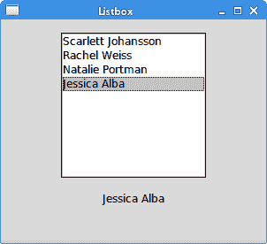 Listbox widget