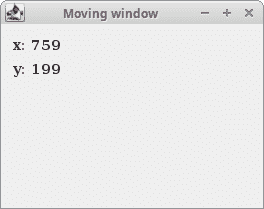 Moving a window