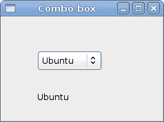 A combo box widget