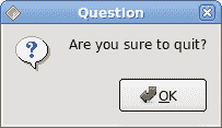 Question message dialog