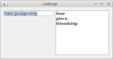 JList drop example