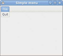 Simple menu