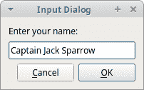 Input Dialog