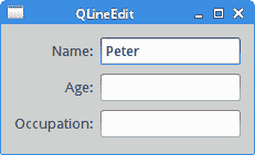 QLineEdit