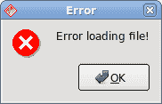 Error message dialog