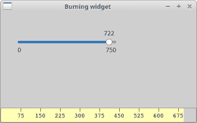 Burning widget