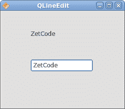 QLineEdit widget