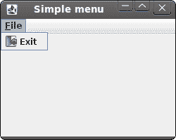 Simple menu