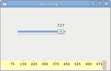 Burning widget