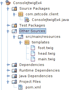 Java console project structure in NetBeans 2