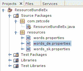 NetBeans project structure