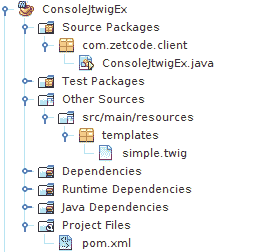Java console project structure in NetBeans