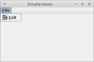 Simple menu