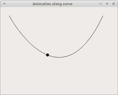 Animation along curve