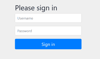 Login form